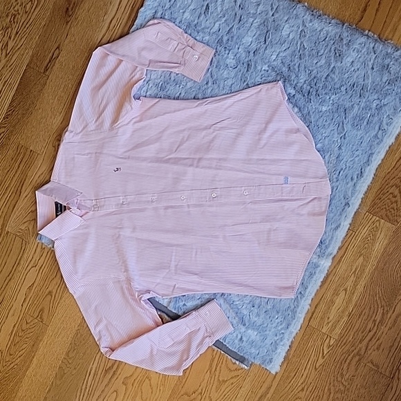 Ralph Lauren Orange/White Stripe Button Down Shirt, Men's Neck 15.5 Arm 33 - Picture 1 of 9